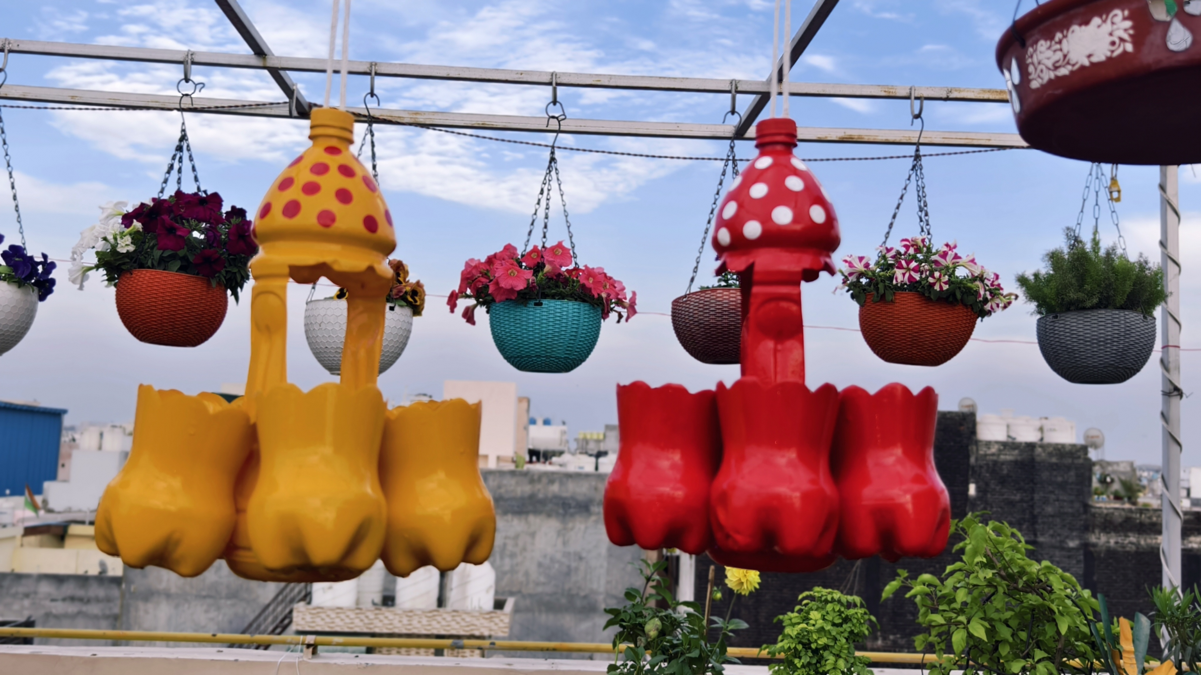 7 Bottle Hanging DIY