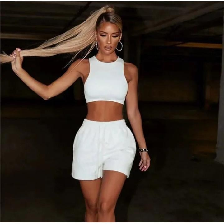 Stylish White Two-Piece Set