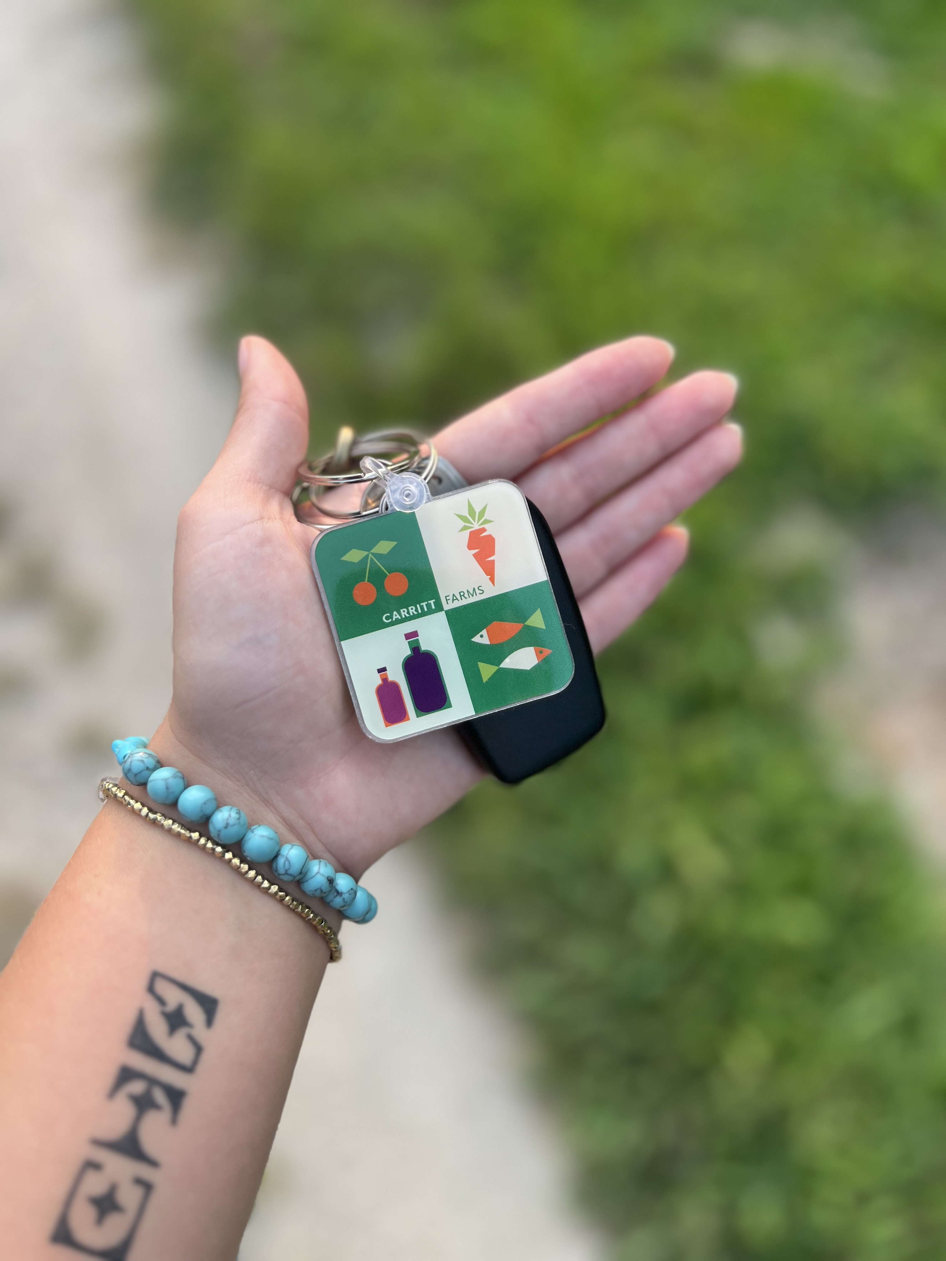 Geometric Icons Keychain