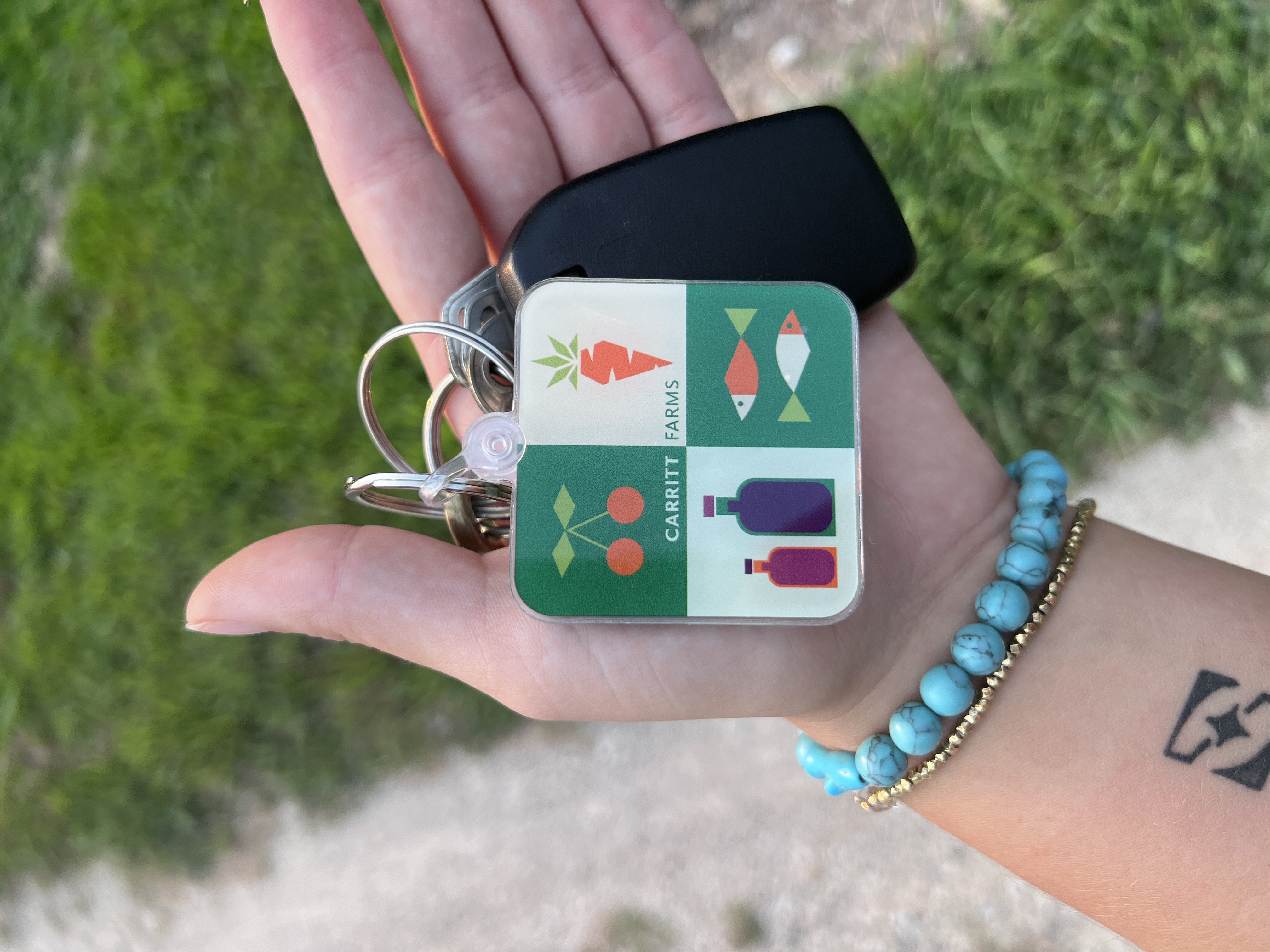 Geometric Icons Keychain