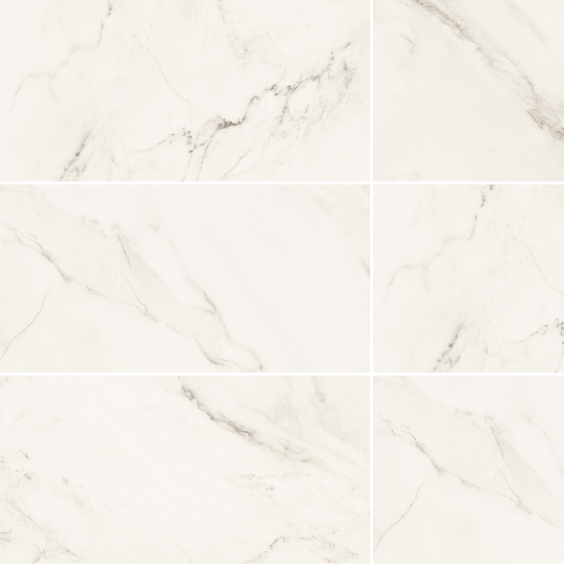 Statuario Bianco, Azulejo Cerámico, 31x60, Brillante