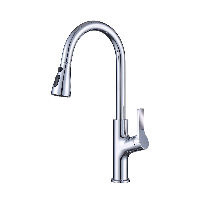 Brescia, Grifo de Cocina Extraíble, Cromo Pulido, Imke