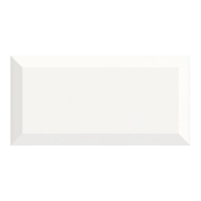 Diamond Blanco, Azulejo Biselado, 10x20, Brillante
