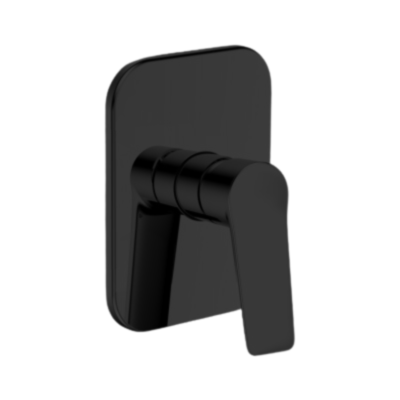 Brule, Mezcladora Empotrada Cuadrada, Negro Mate, Imke