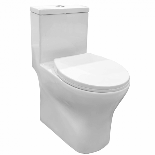 Perla, Inodoro de Una Pieza, Blanco Esmaltado, Imke