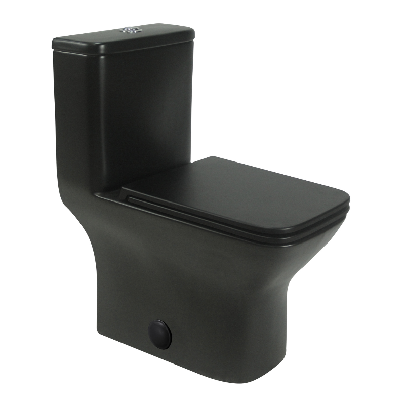 Lucia, Inodoro de Una Pieza, Negro Mate, Imke