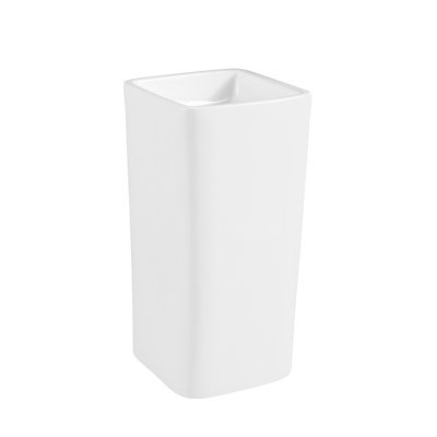 Freestanding, Lavamanos, Blanco Esmaltado, sin Rebalse, 40x40x85 cm, Imke