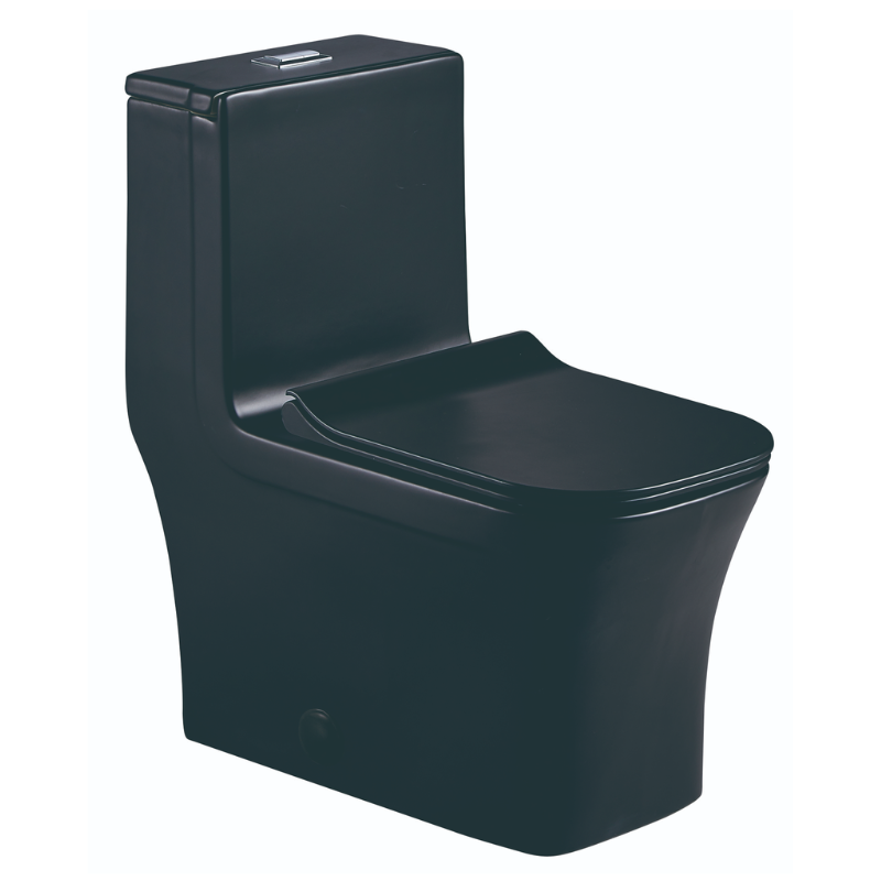 Niza Black, Inodoro de Una Pieza, Negro Mate, Imke