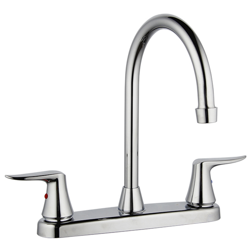 Zuppo, Mezcladora para Cocina Híbrida de Doble Manija, Cromada Pulido, Imke