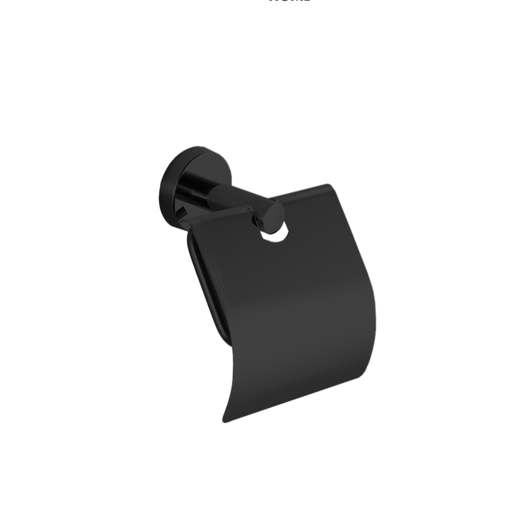 Porta Papel, Acabado Negro Mate, Imke