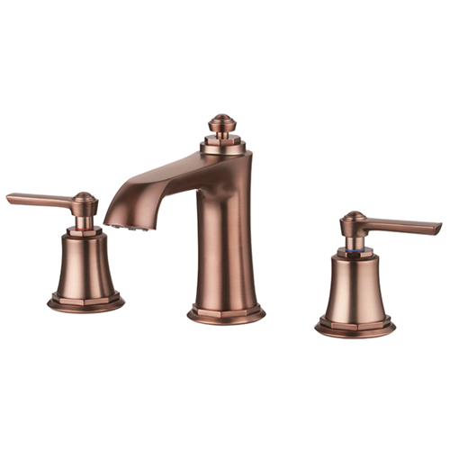 Firenze, Grifería para Lavamanos, Tres Piezas, Acabado Cobre Pulido, Briggs