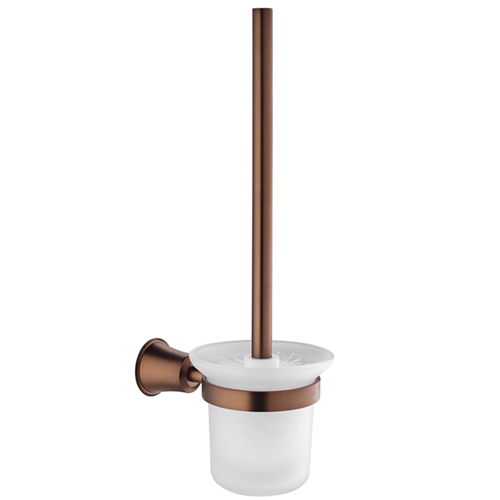 Firenze, Recipiente con Cepillo para Inodoro, Acabado Cobre Pulido, Briggs