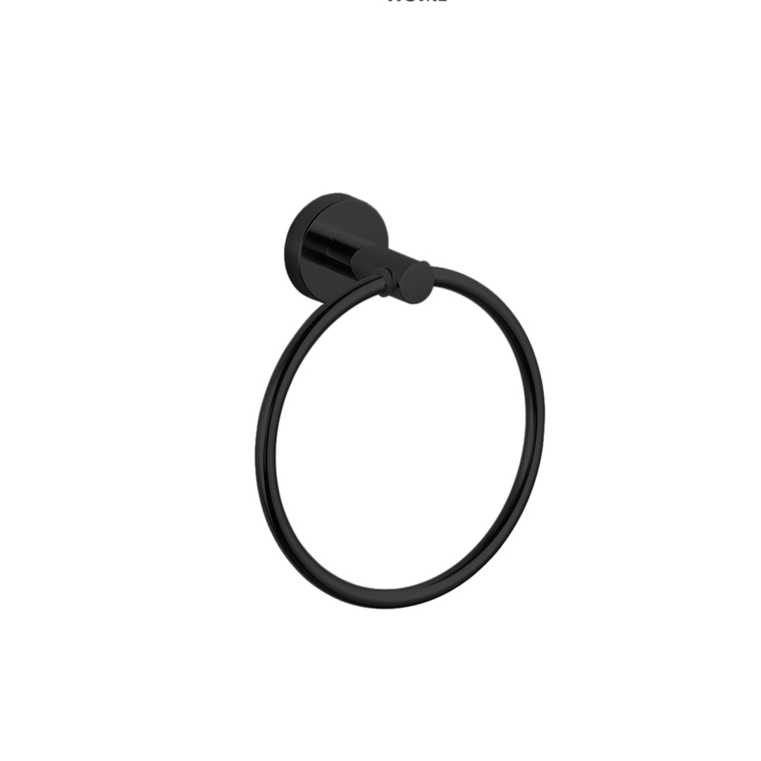 Toallero de Aro, Acabado Negro Mate, Imke