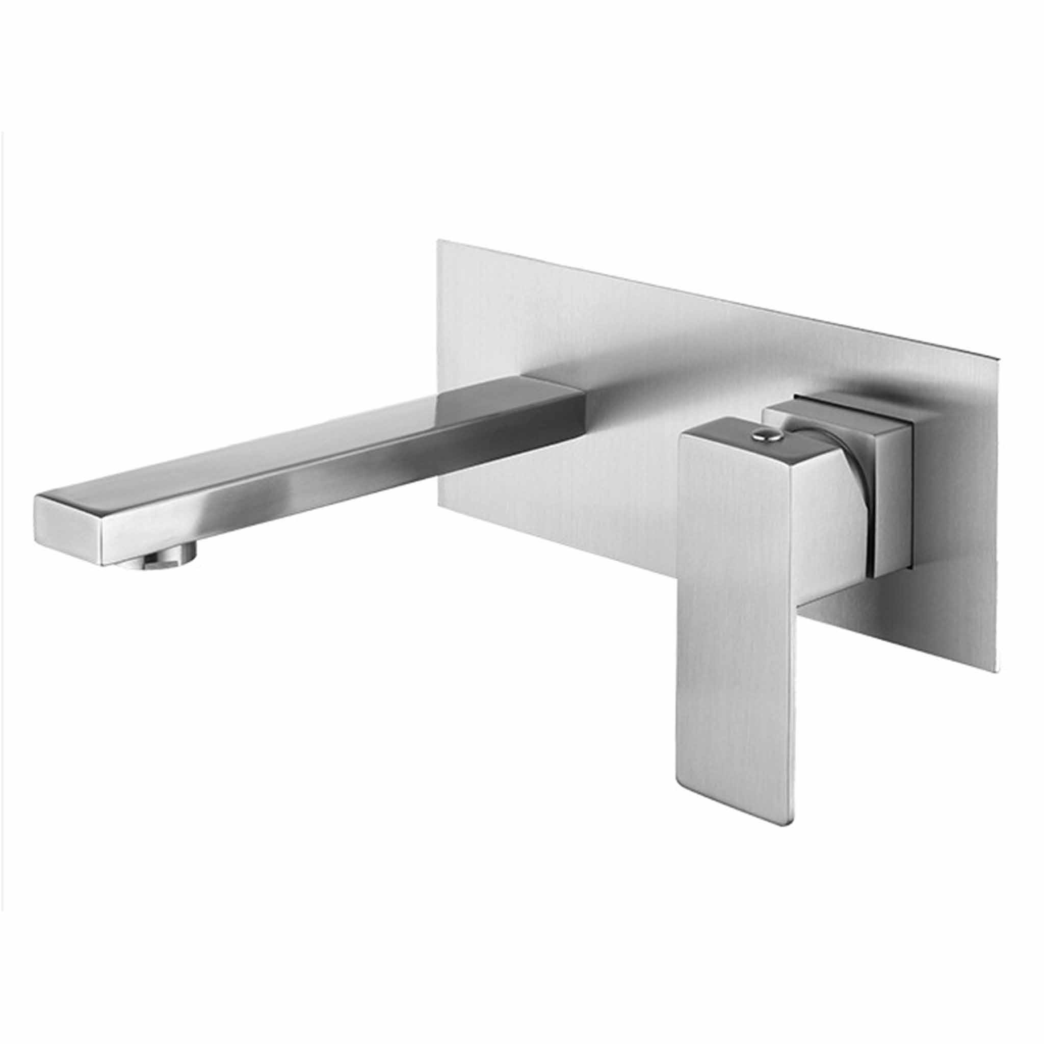 Trento, Mezcladora para Lavamanos Empotrado Cuadrado, Cepillado, Imke