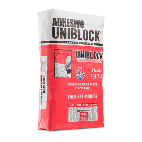 Uniblock Adhesivo Nivelador, 40 kg