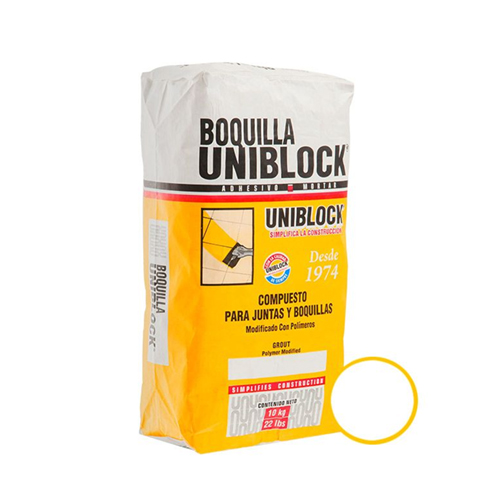 Uniblock Boquilla Blanco Sin Arena, 10 kg