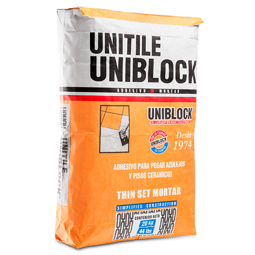 Uniblock Adhesivo Unitile (Cerámicos) Gris, 20 kg