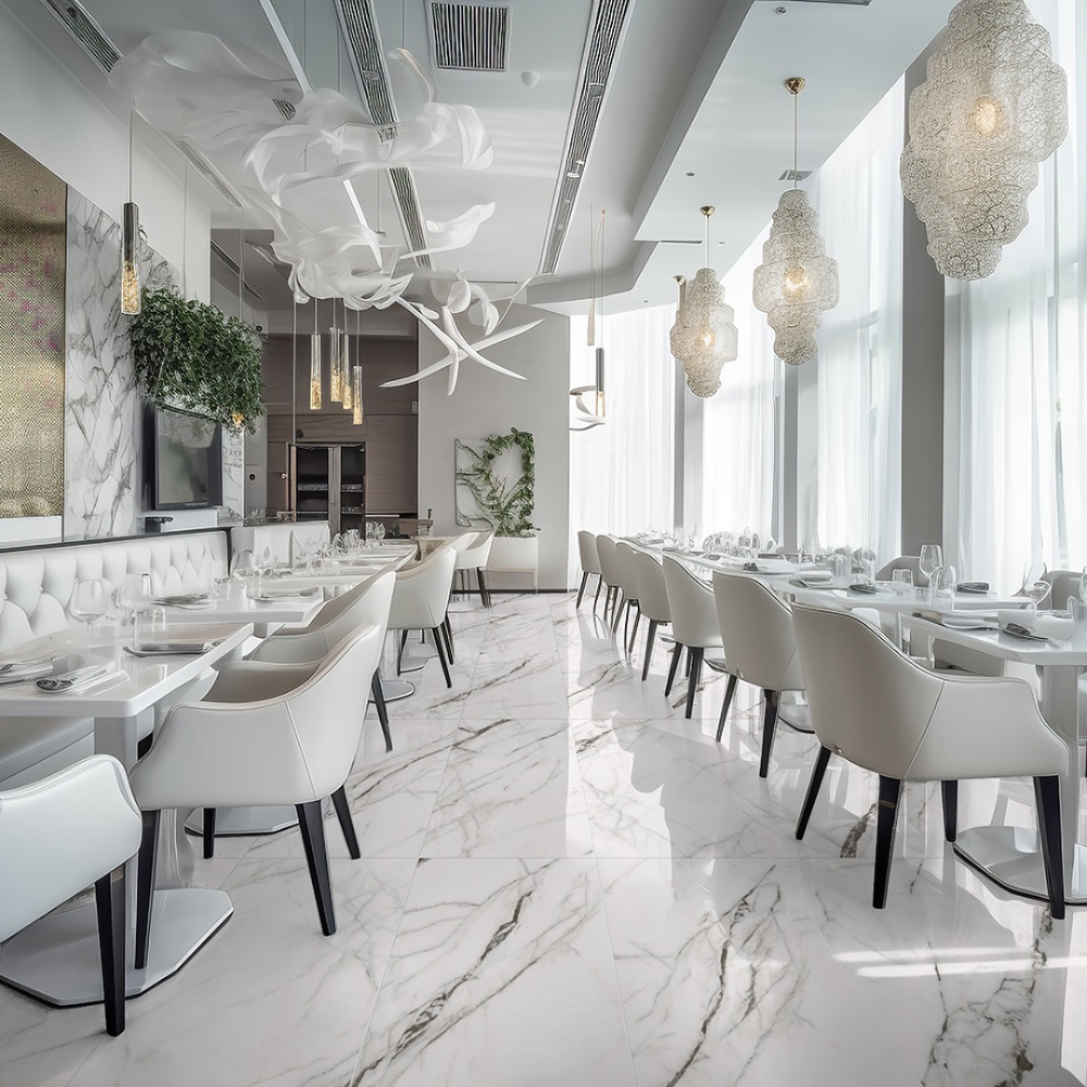 Snow Cata, Piso Porcelanato, 60x60, Brillante