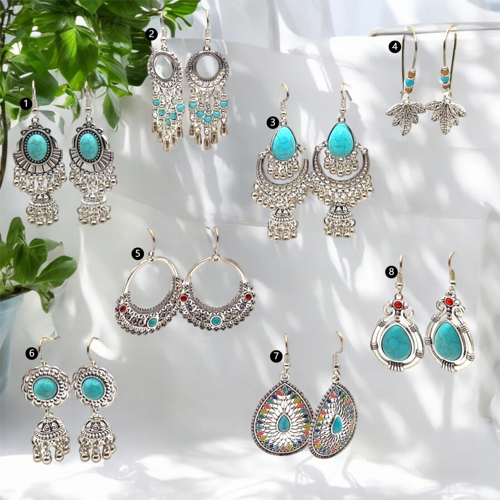 Conjunto de pendientes bohemios