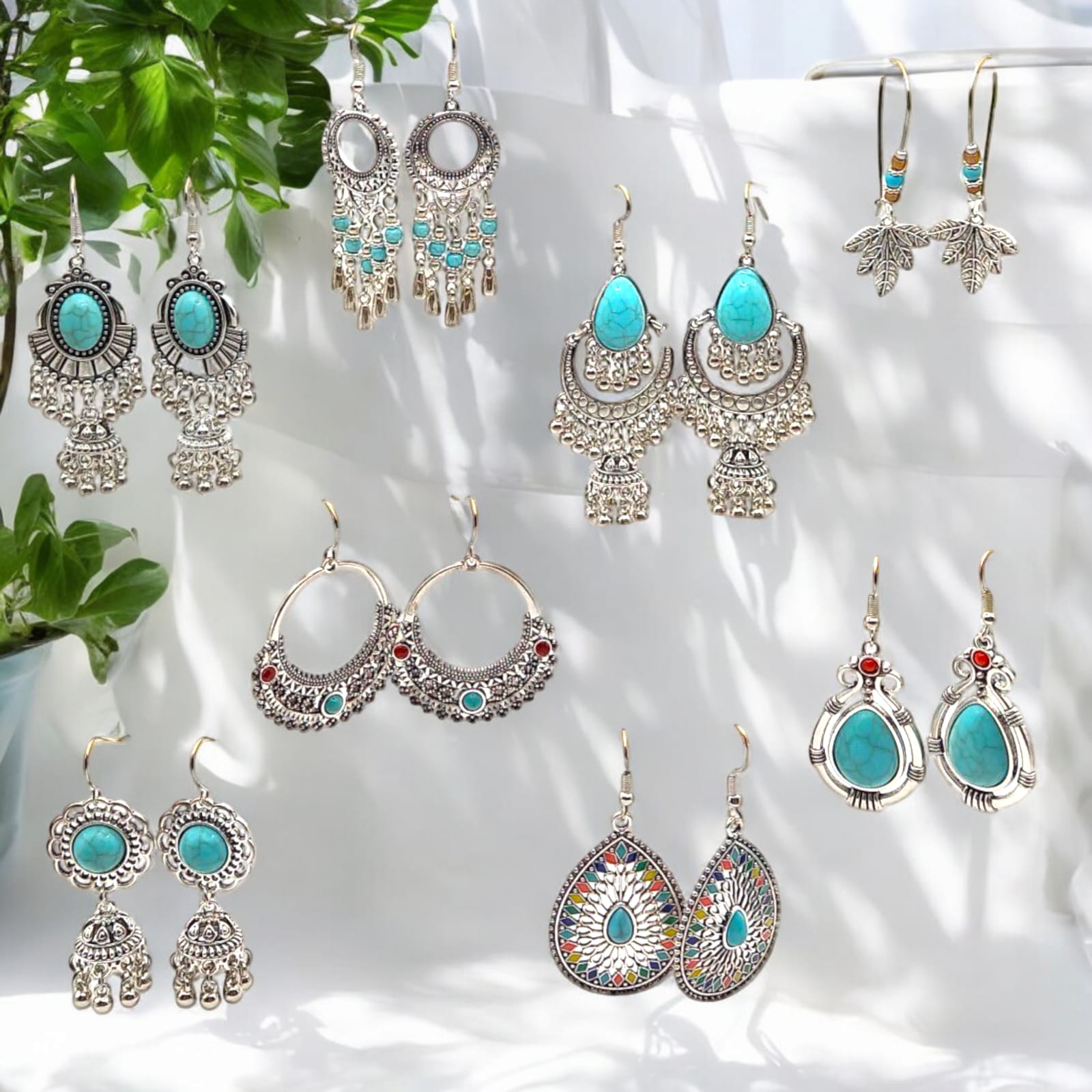 Conjunto de pendientes bohemios