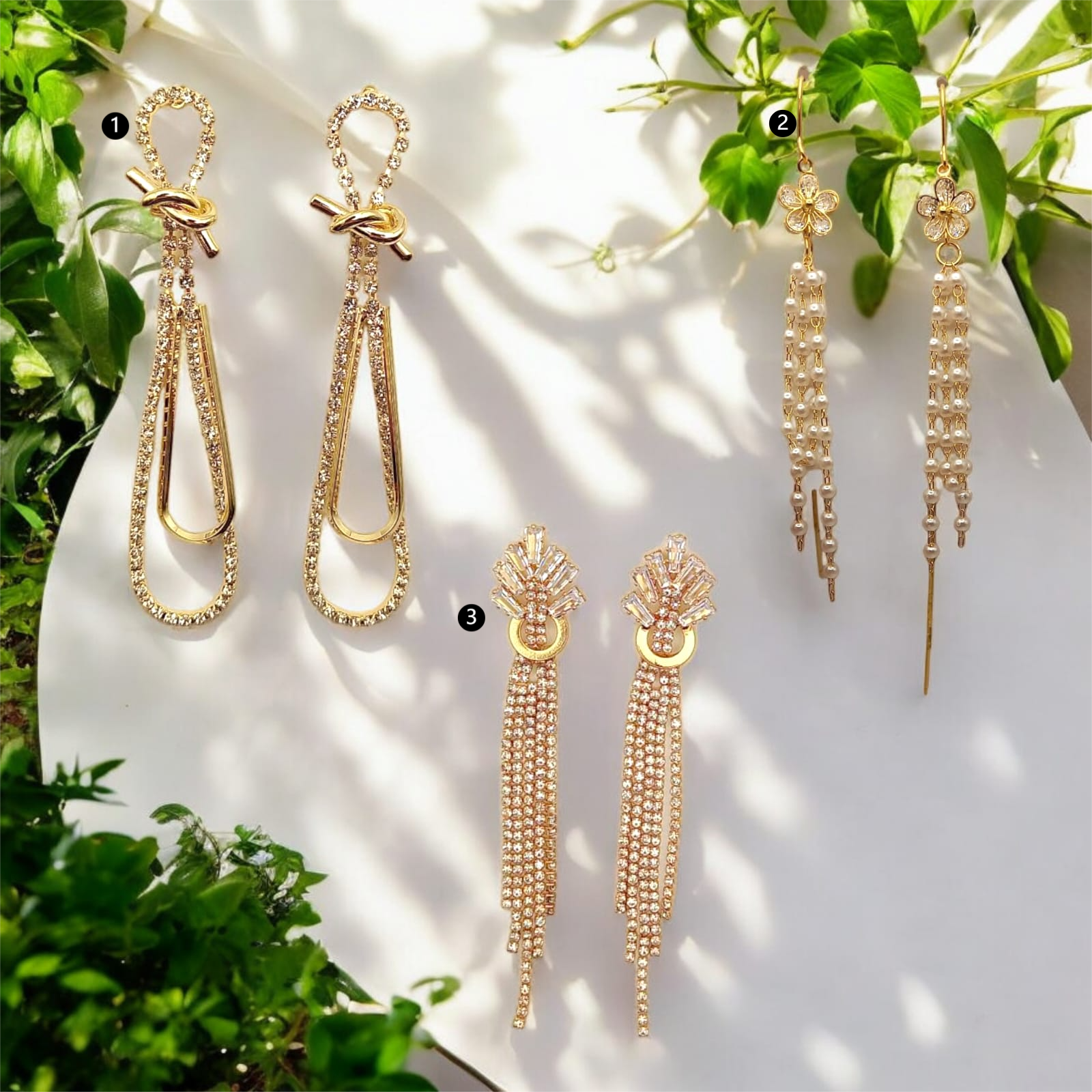 Aretes largos Covergold