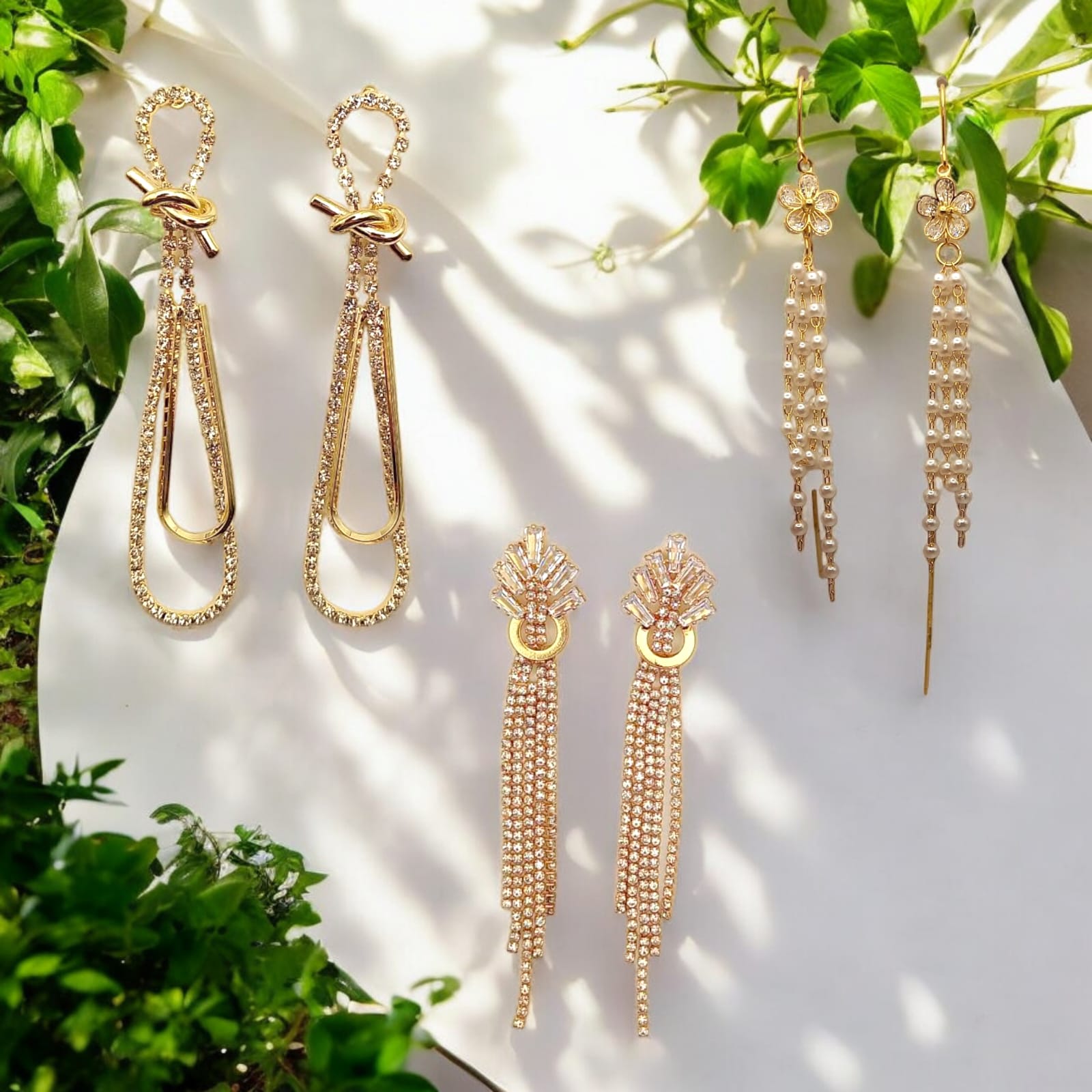 Aretes largos Covergold