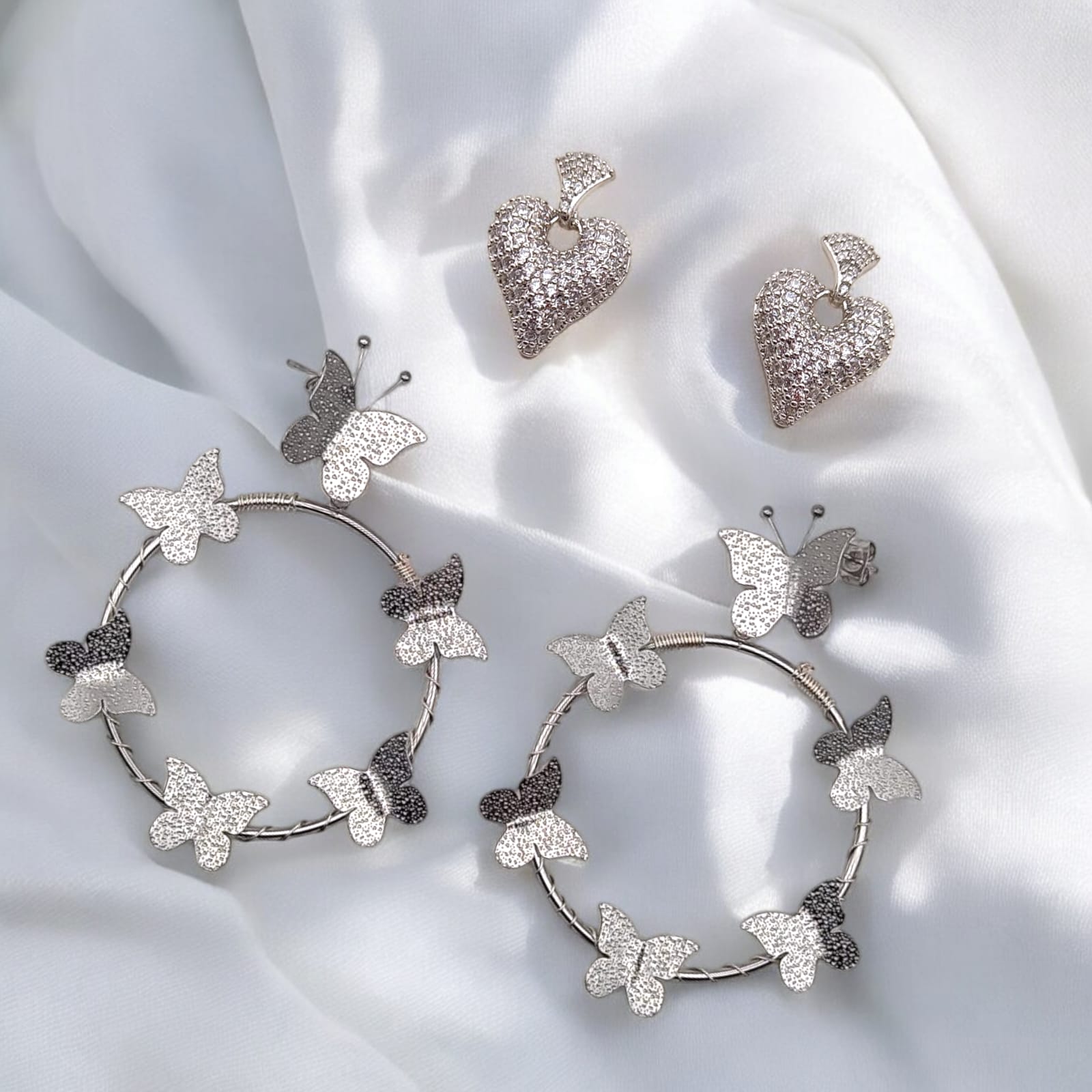 Aretes en Acero y Rodio