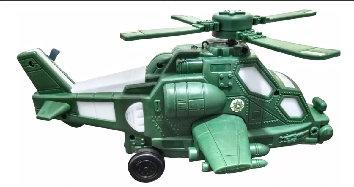 Helicóptero militar de juguete