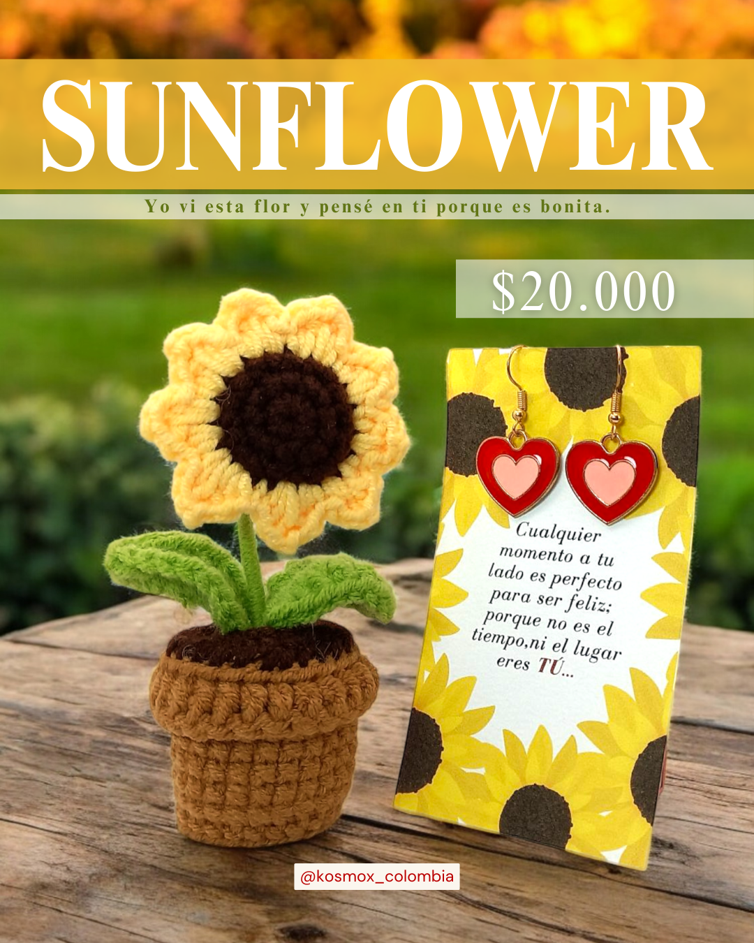 Girasol de crochet