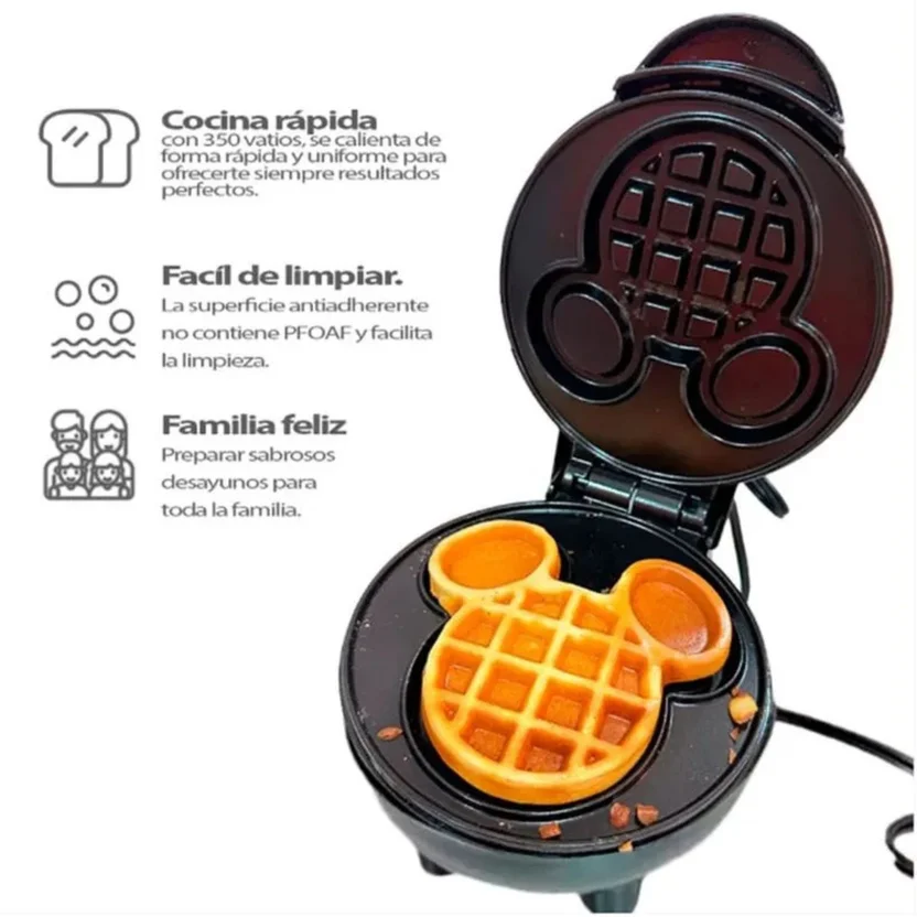 Mini Máquina para hacer gofres con forma de Mickey Mouse