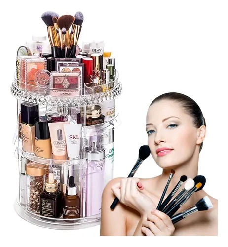 Organizador giratorio de maquillaje