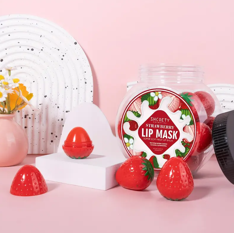 brillo de labios de fresa