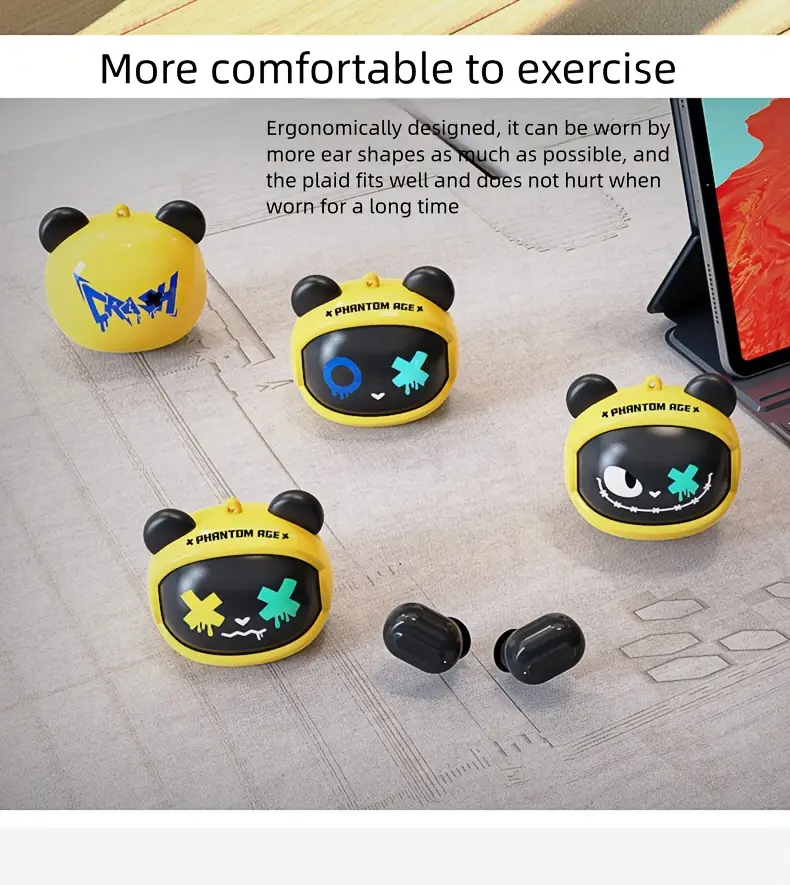 Auriculares inalámbricos estilo oso