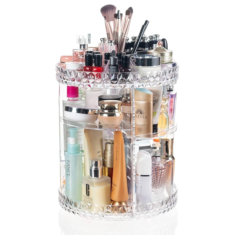 Organizador giratorio de maquillaje