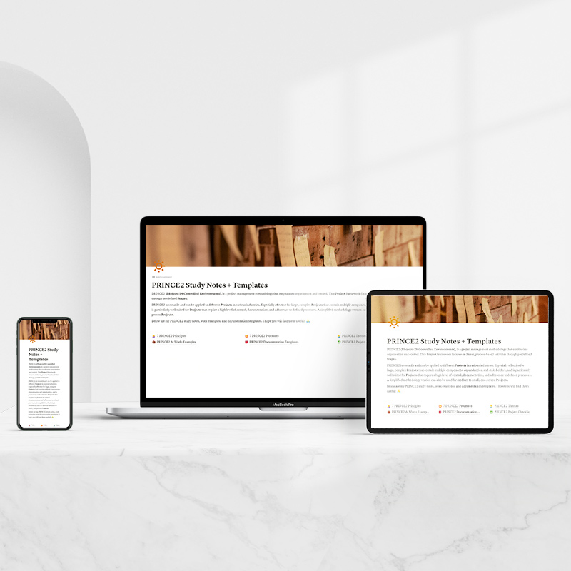 PRINCE2 Study Notes + Templates