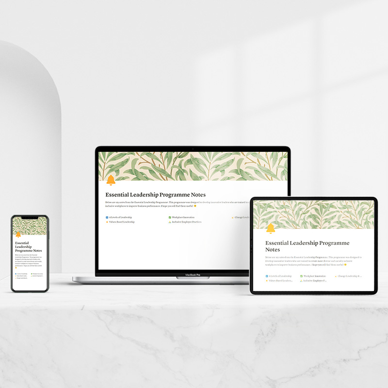 Essential Leadership Programme Notes