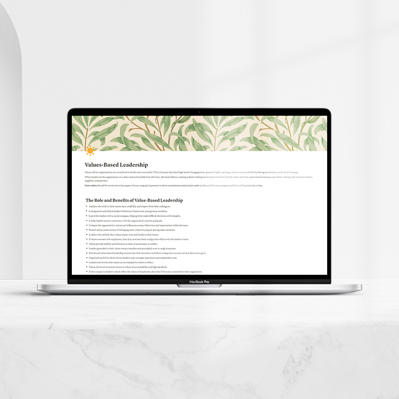 Essential Leadership Programme Notes