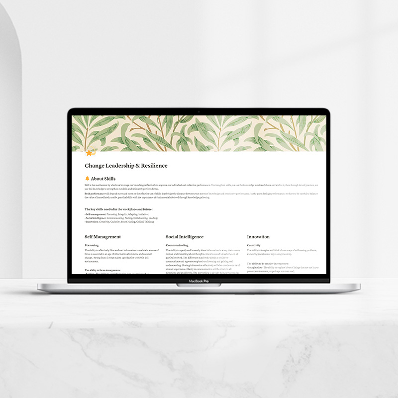 Essential Leadership Programme Notes