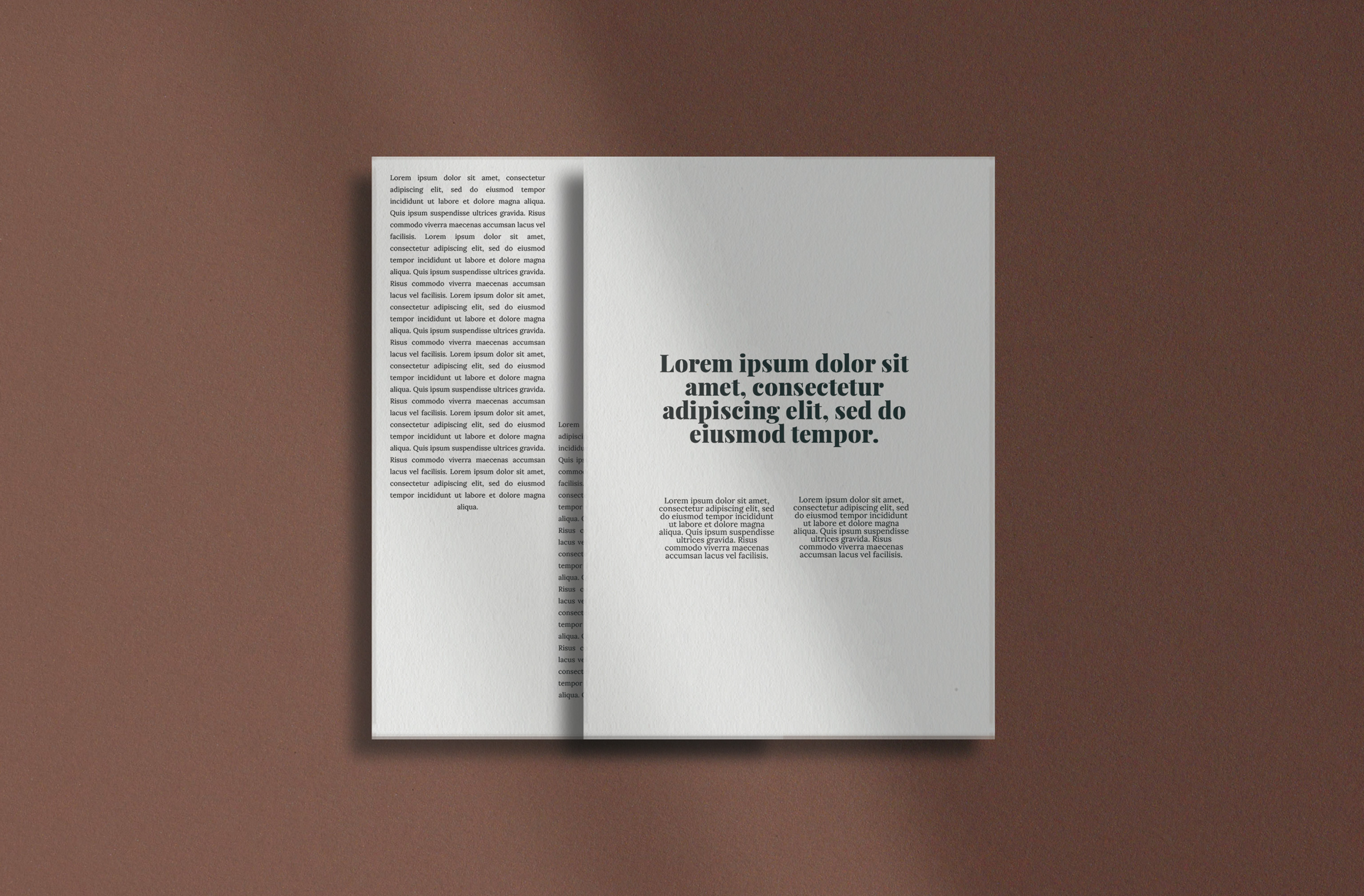 2 Pieces of Paper PSD Mockup