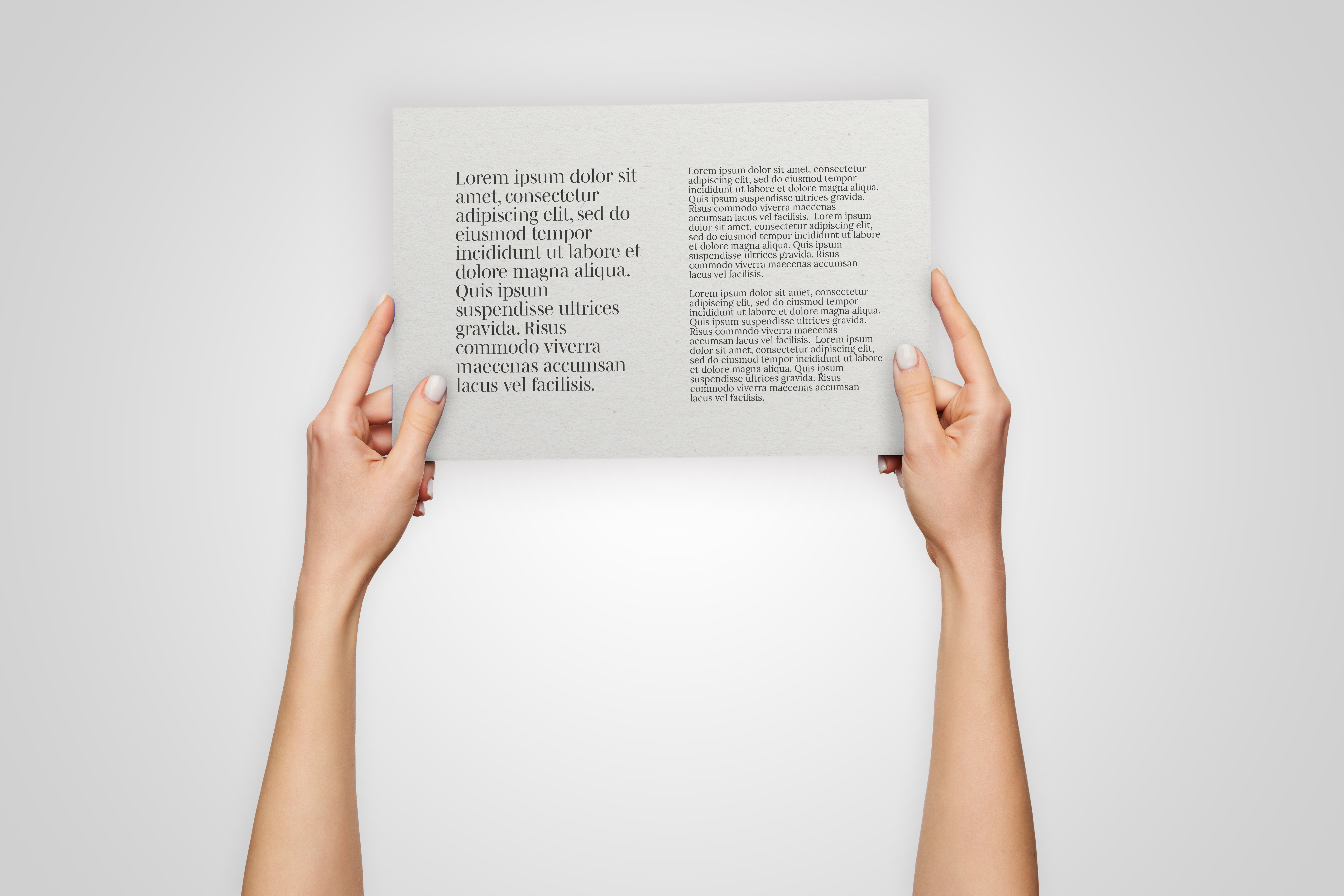 1 Paper Held With Hands PSD Mockup