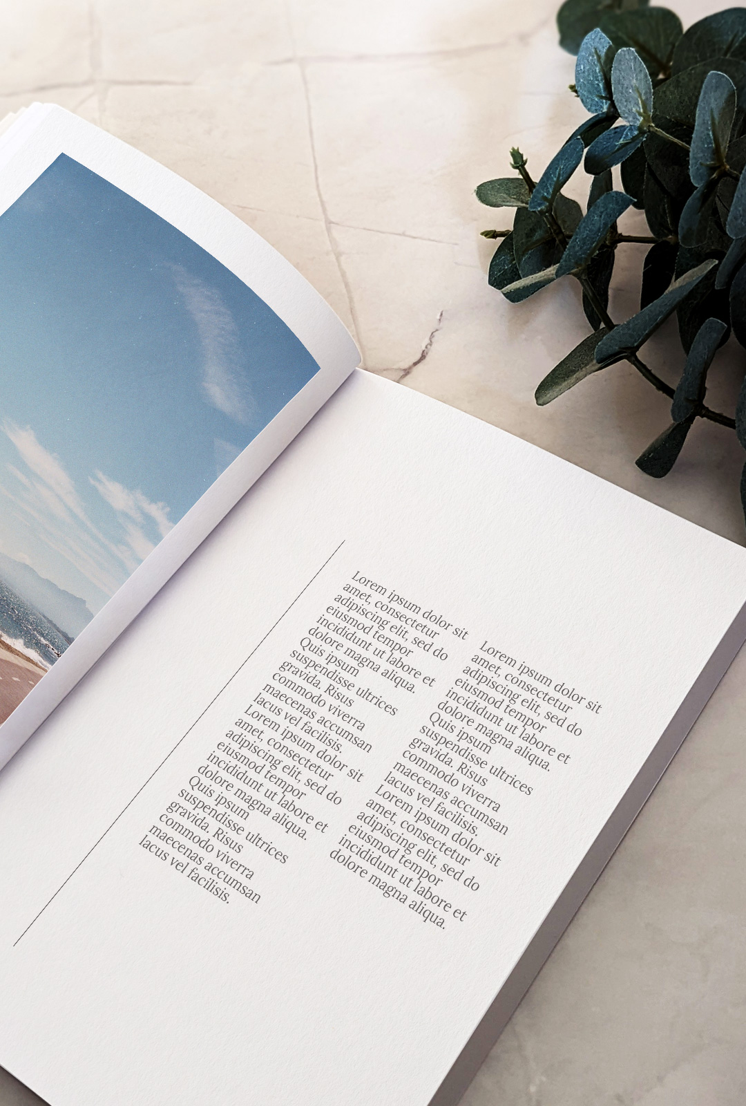 Magazine Spread Photograph PSD Mockup