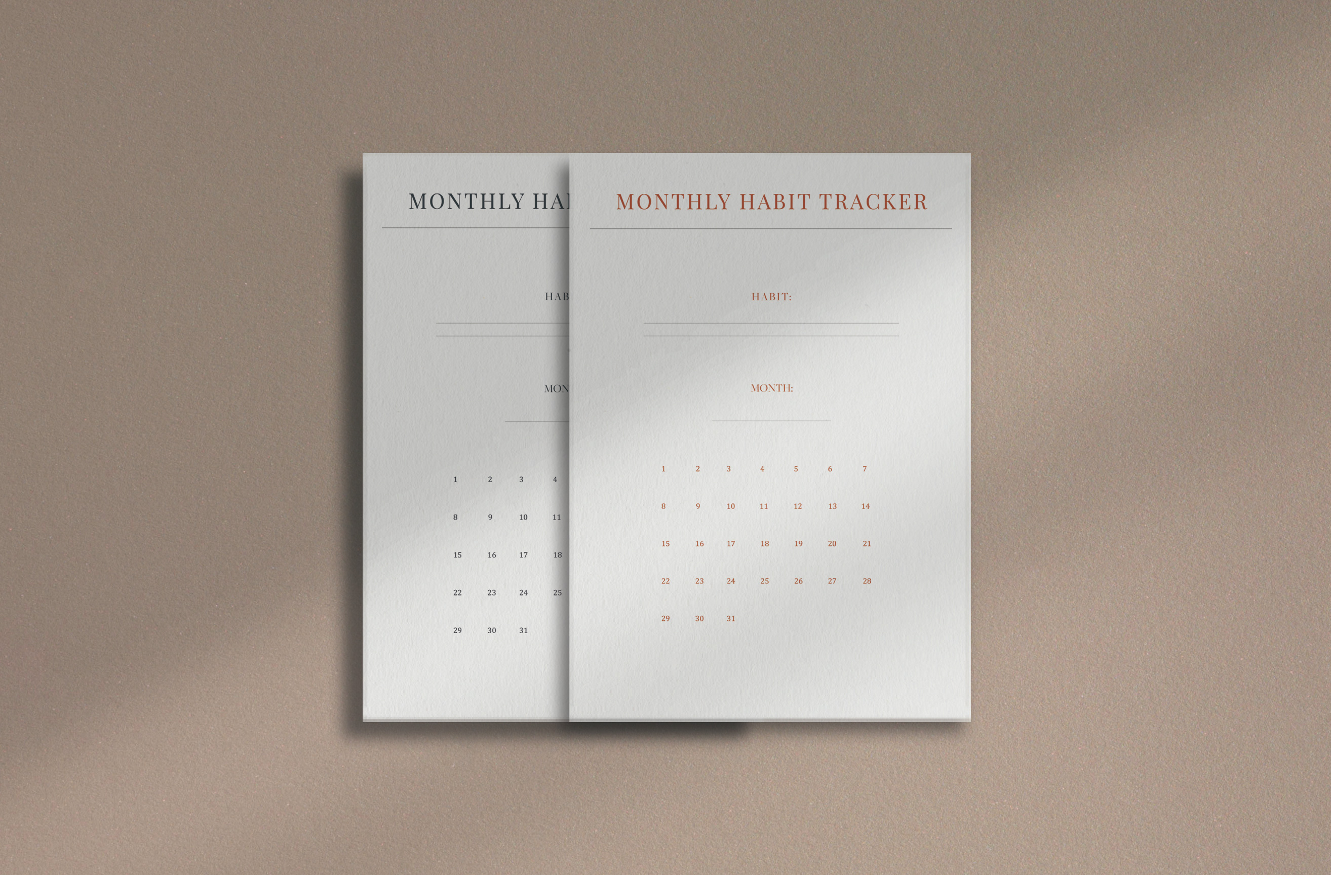 Habit Tracker No.2 Printable