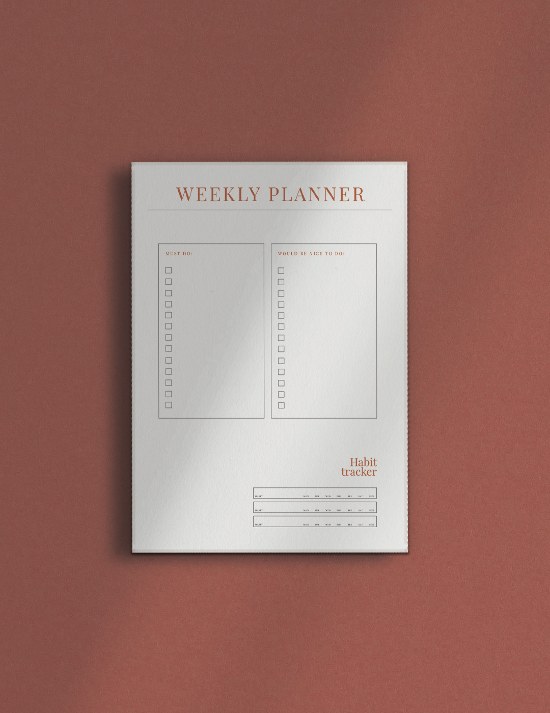 Weekly Planner No.2 Printable