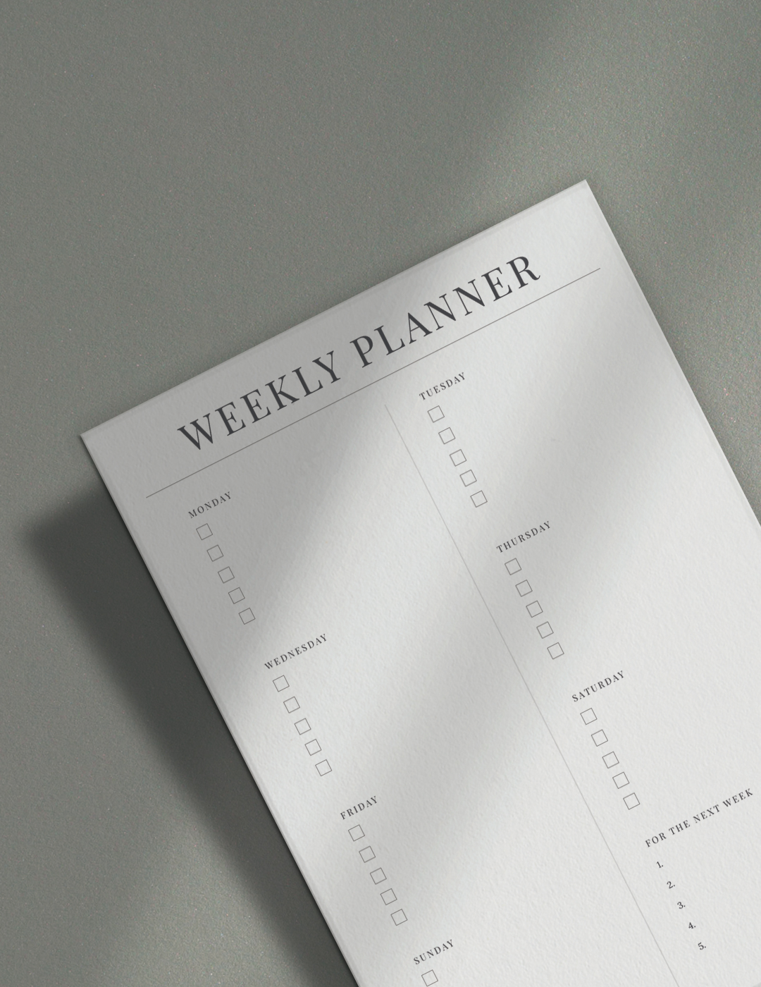 Weekly Planner No.3 Printable