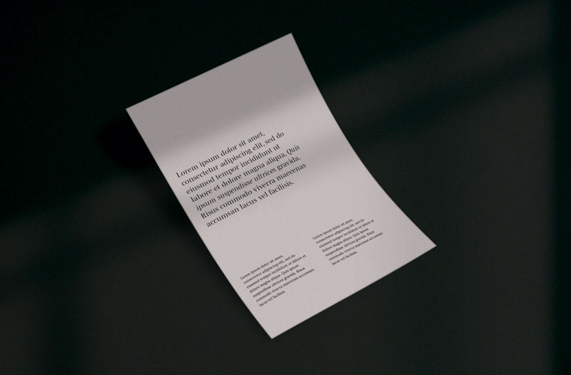 1 Paper Distorted PSD Mockup