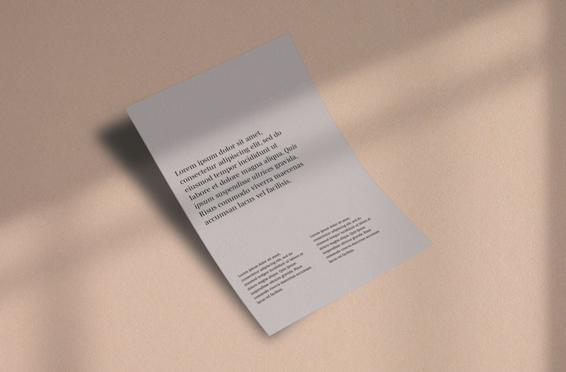 1 Paper Distorted PSD Mockup