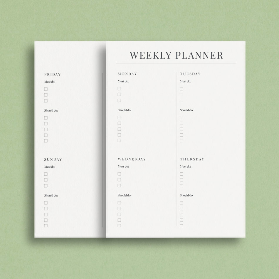Weekly Planner No.4 Printable