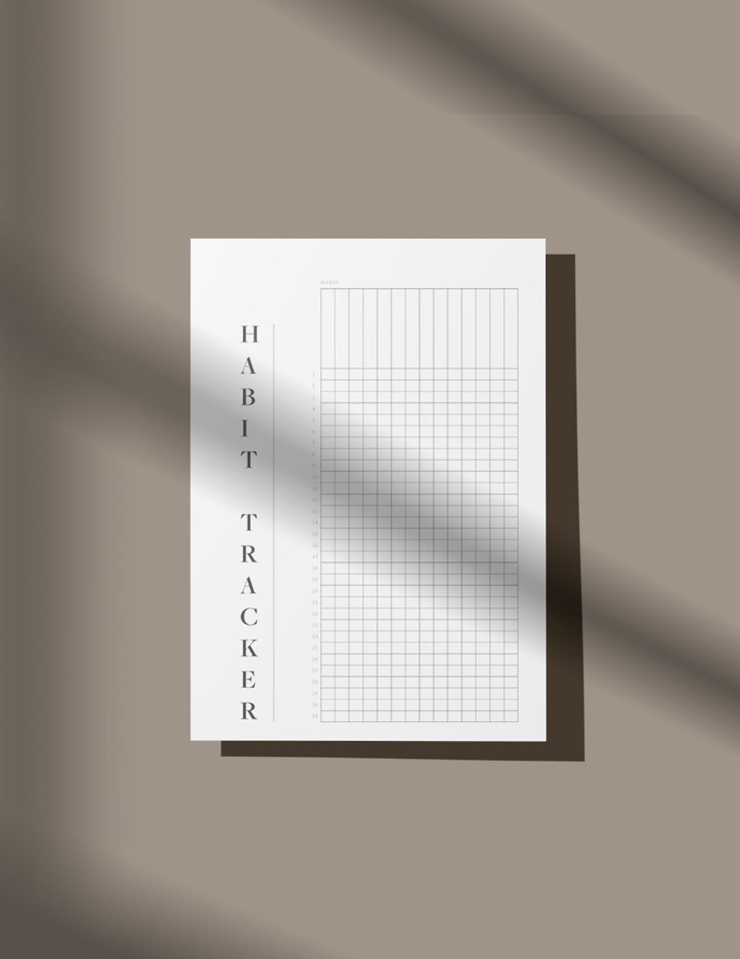 Habit Tracker No.3 Printable