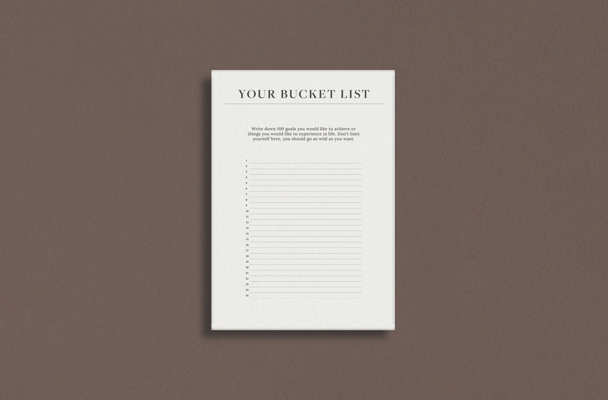 The Bucket List No.1 Printable