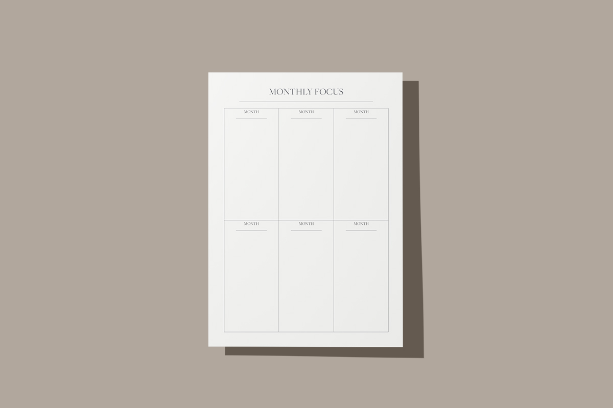 Monthly Focus Spread No.1 Printable